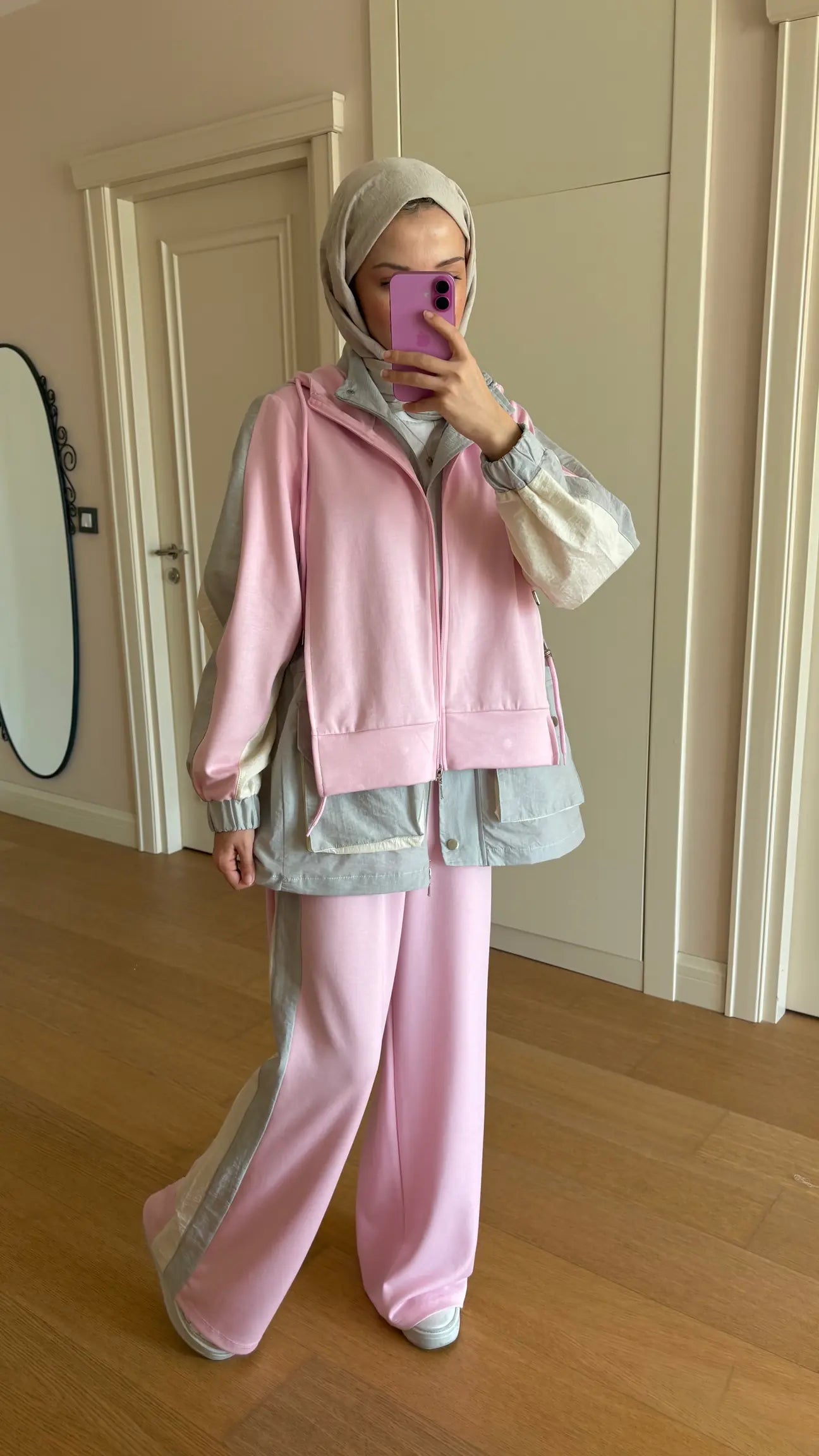 Ayla Color-Block Hooded Trackset