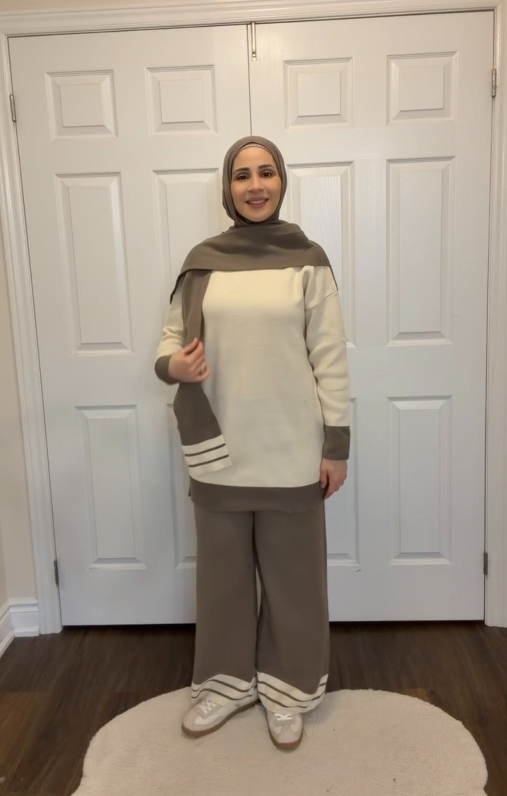 Cozy Harmony Knit Set - Taupe