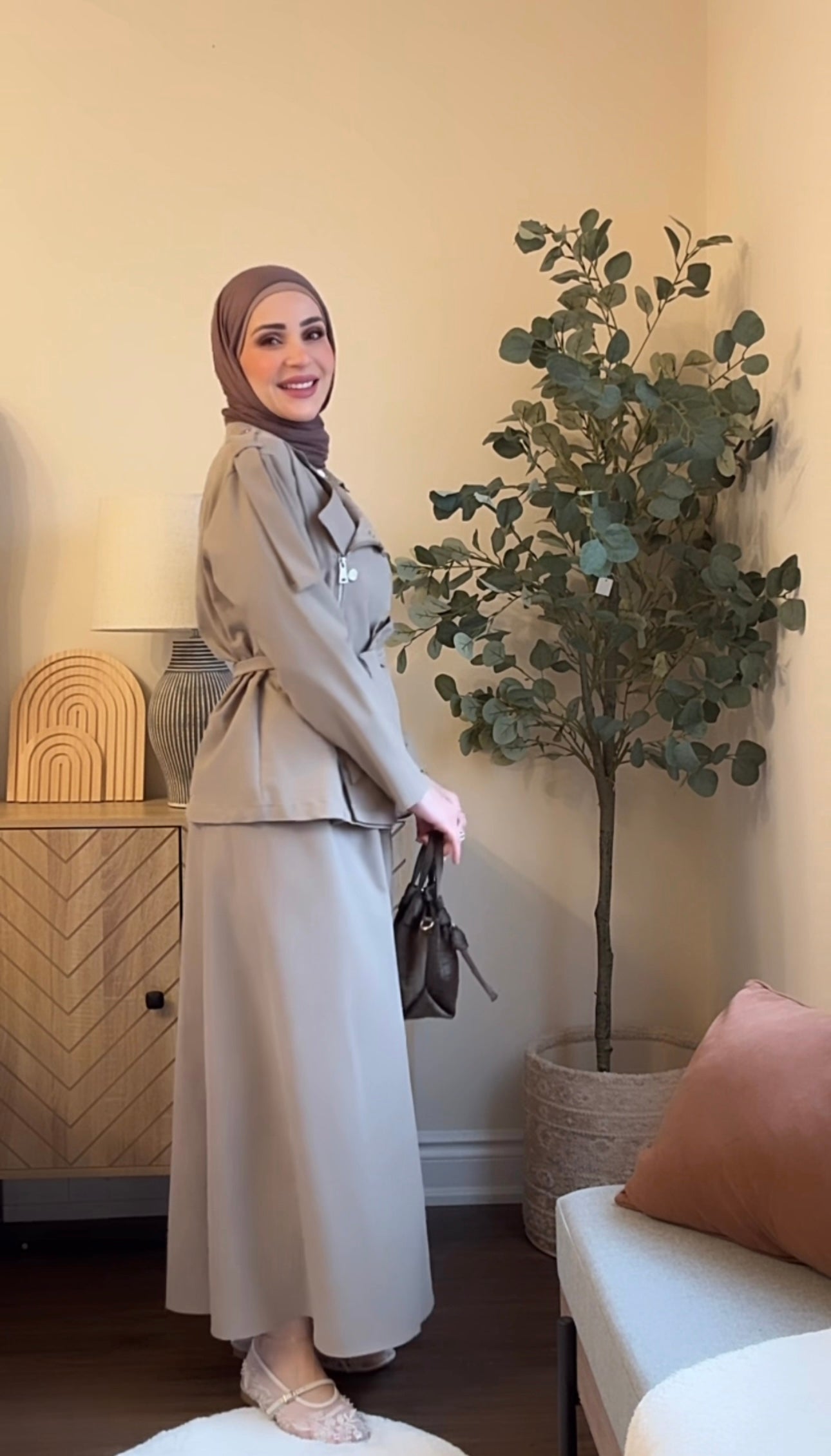 Soft Grace Maxi Skirt Set with Belt image 0