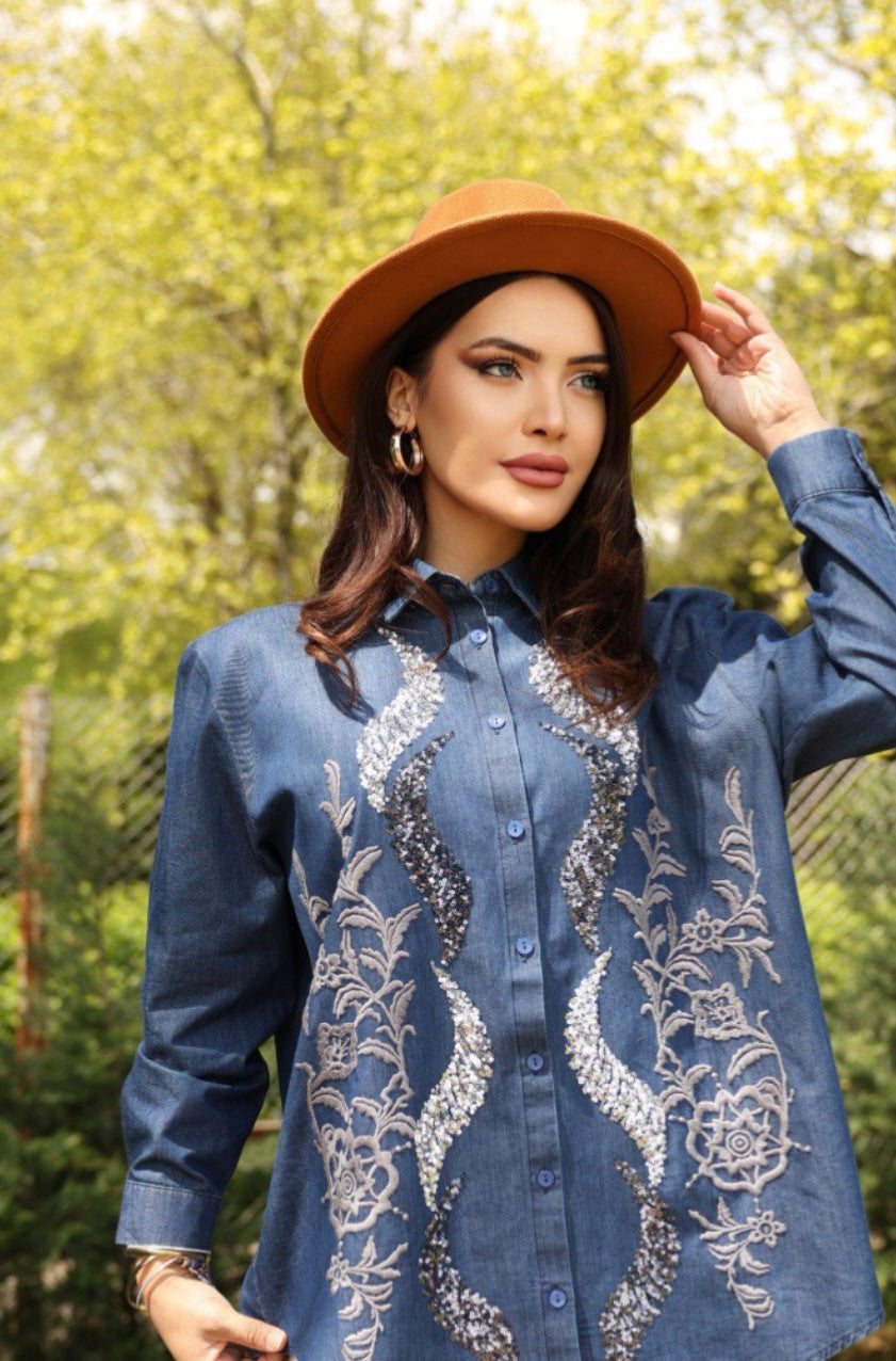 Dark Tencel Embroidered New Set image 3