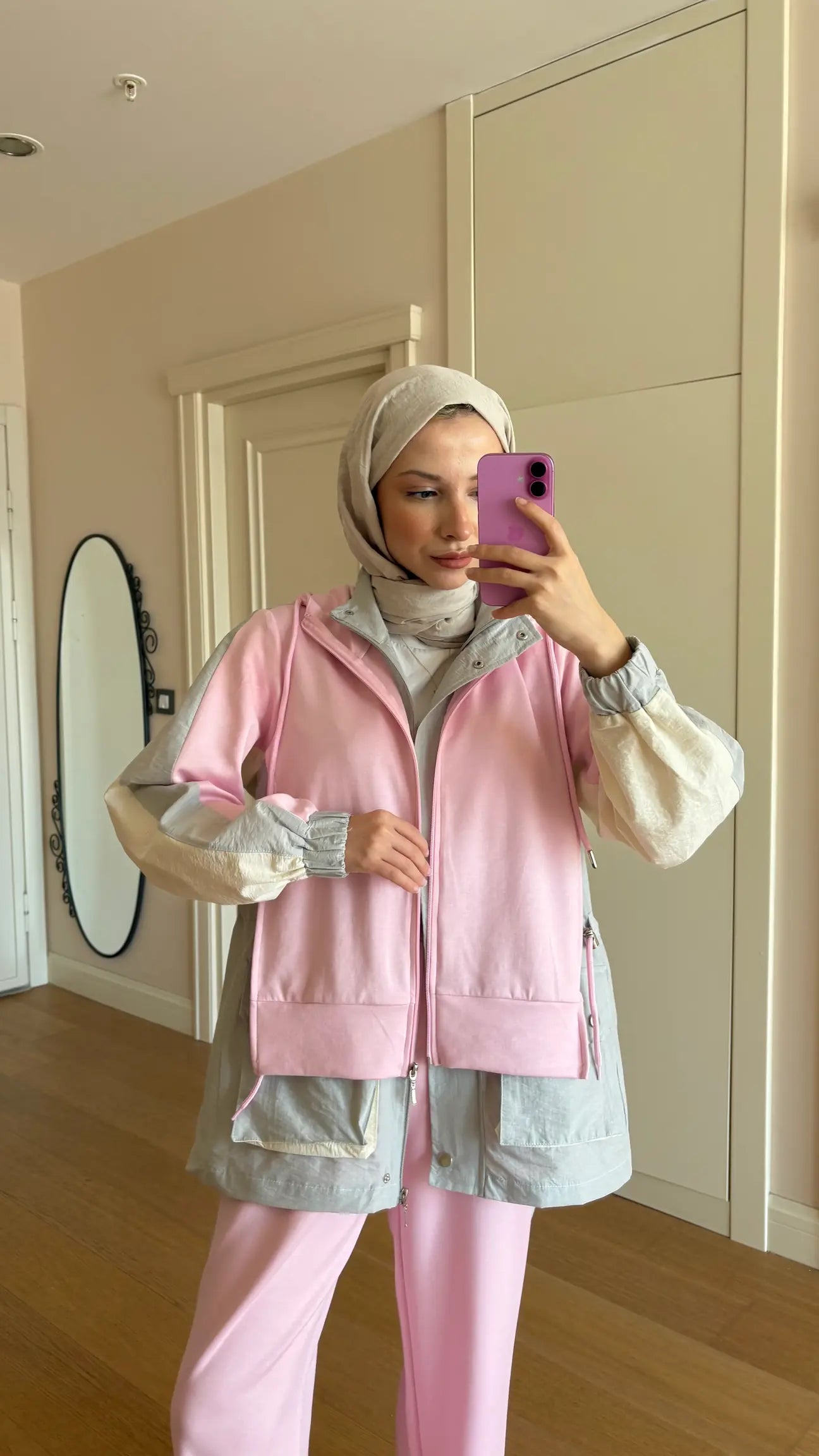 Ayla Color-Block Hooded Trackset