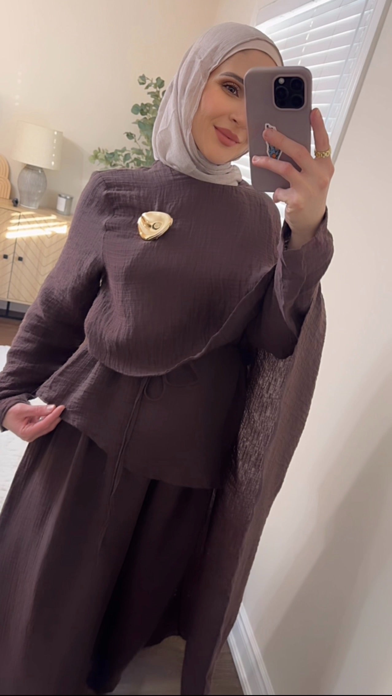Espresso Cape Co-ord Set