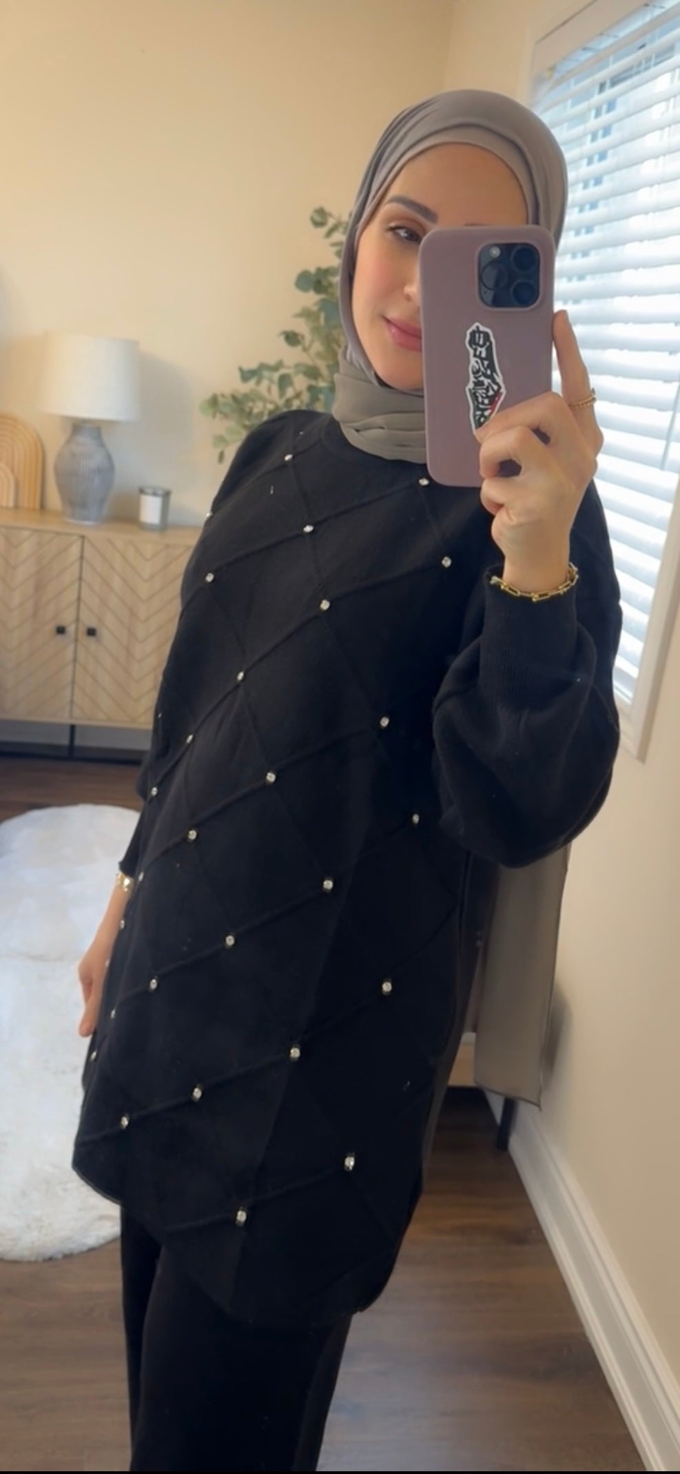 Diamond Knitted Triko Set - Black 🖤 image 2