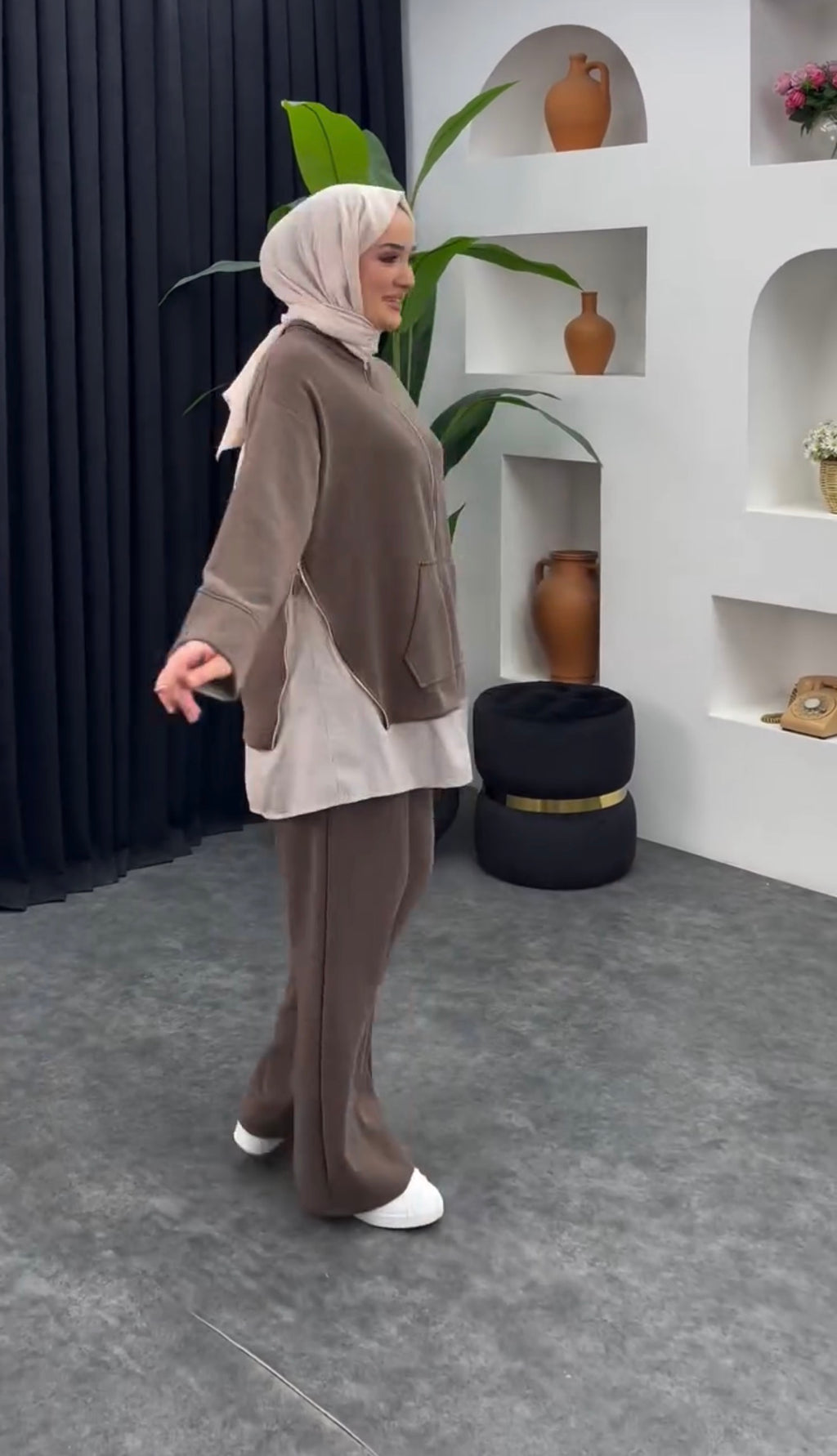 Two-Tone Modal Tracksuit Set