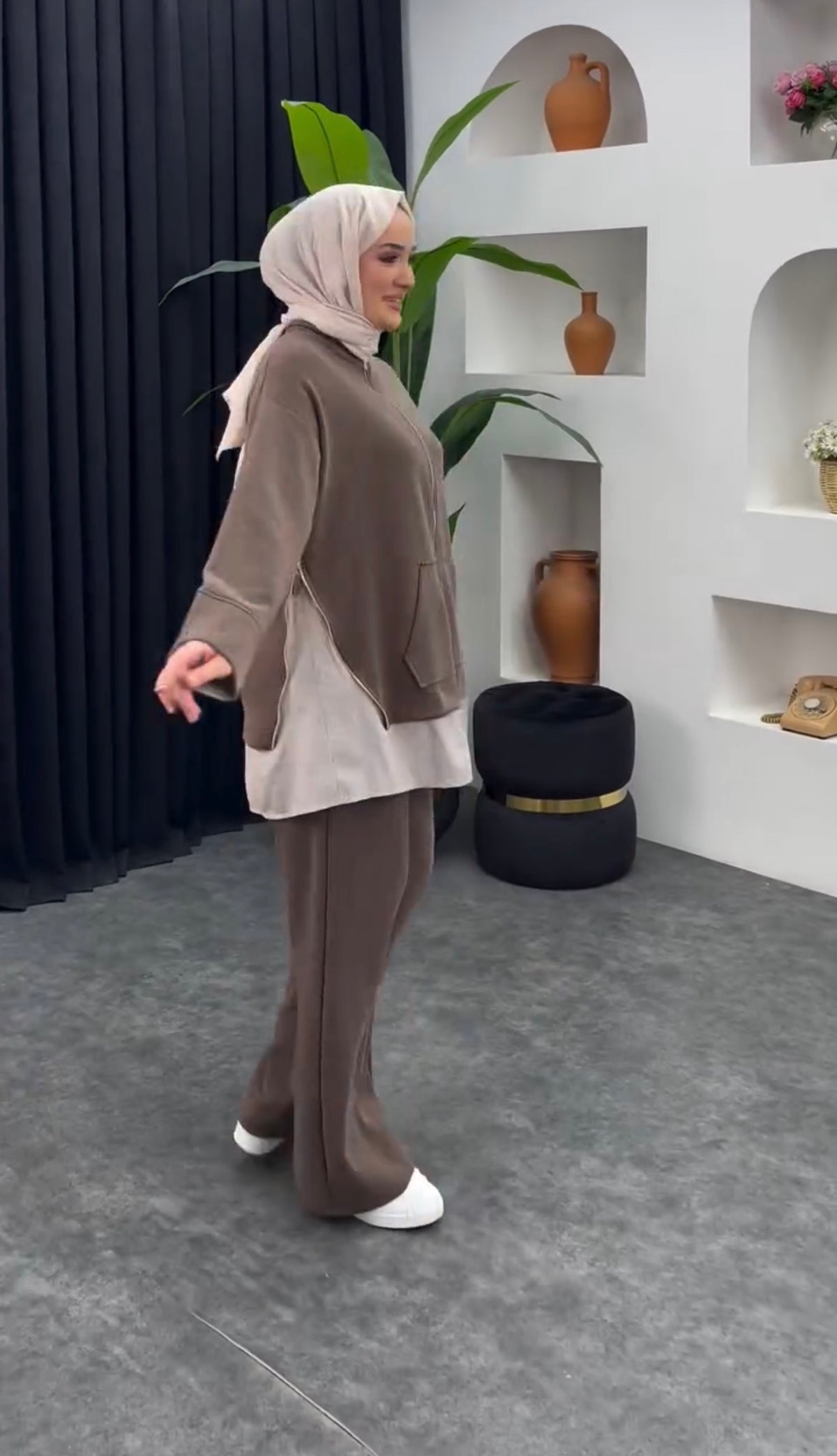 Two-Tone Modal Tracksuit Set