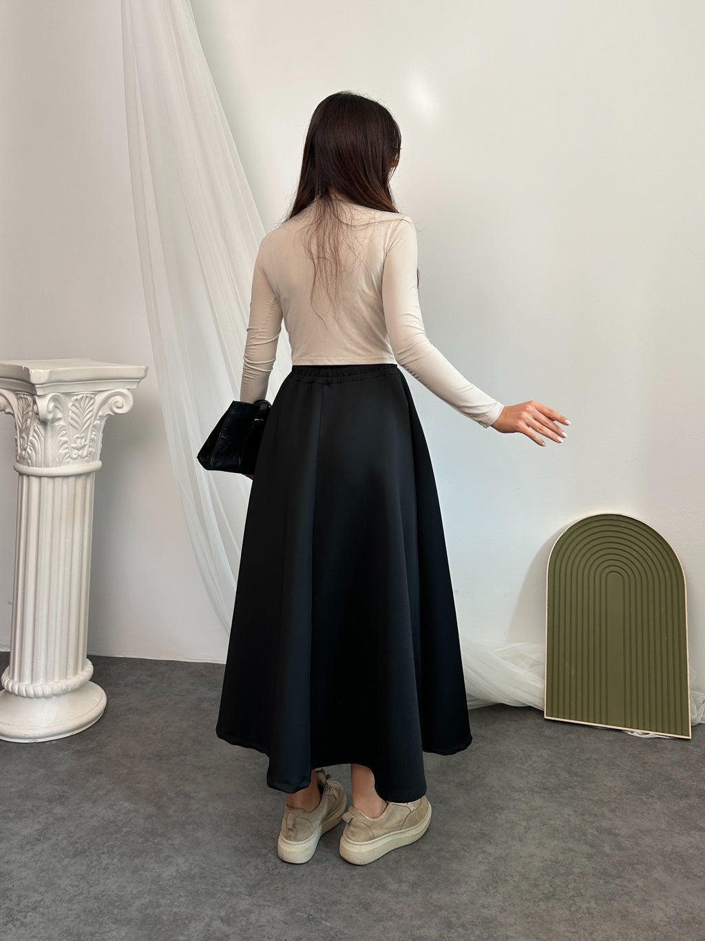 Scuba Maxi Skirt - Black