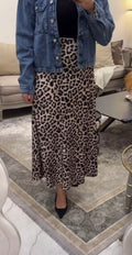 Leopard Satin Skirt  image 0