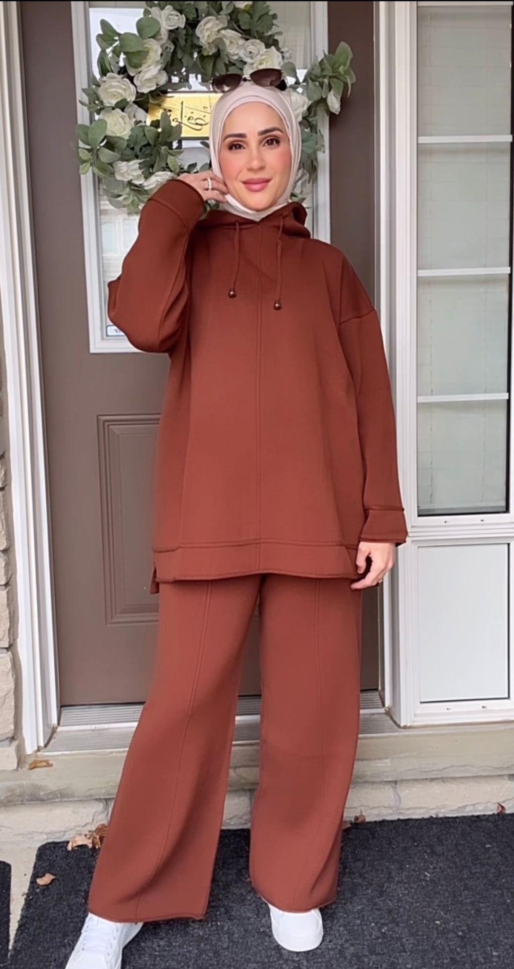 🍂 Rust Brown Cloud Knit Set image 1