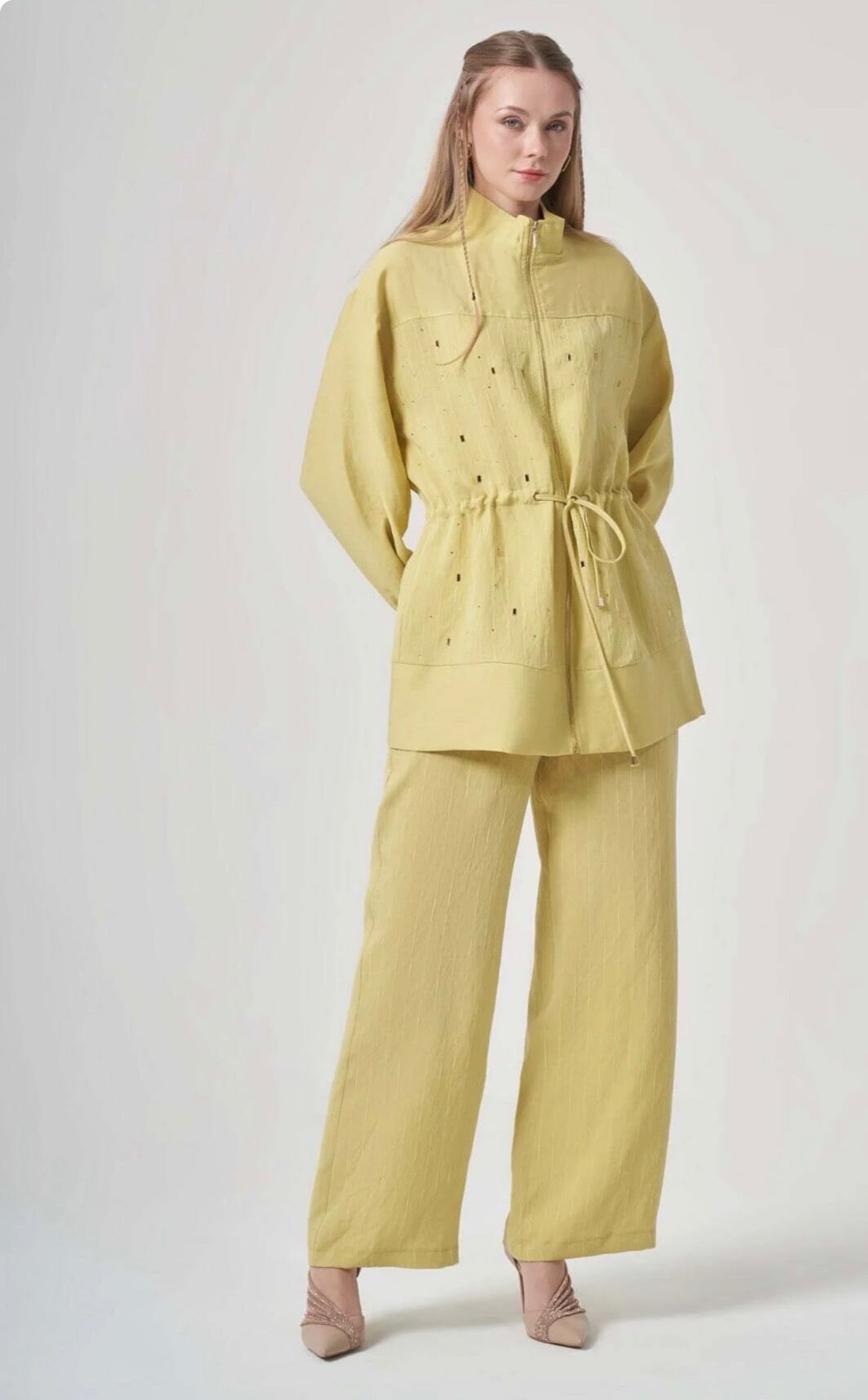 Women's Stone Detailed Begonia Set
