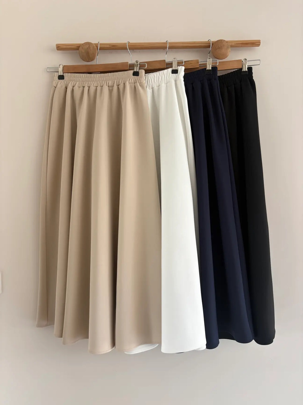 Scuba Maxi Skirt - Beige