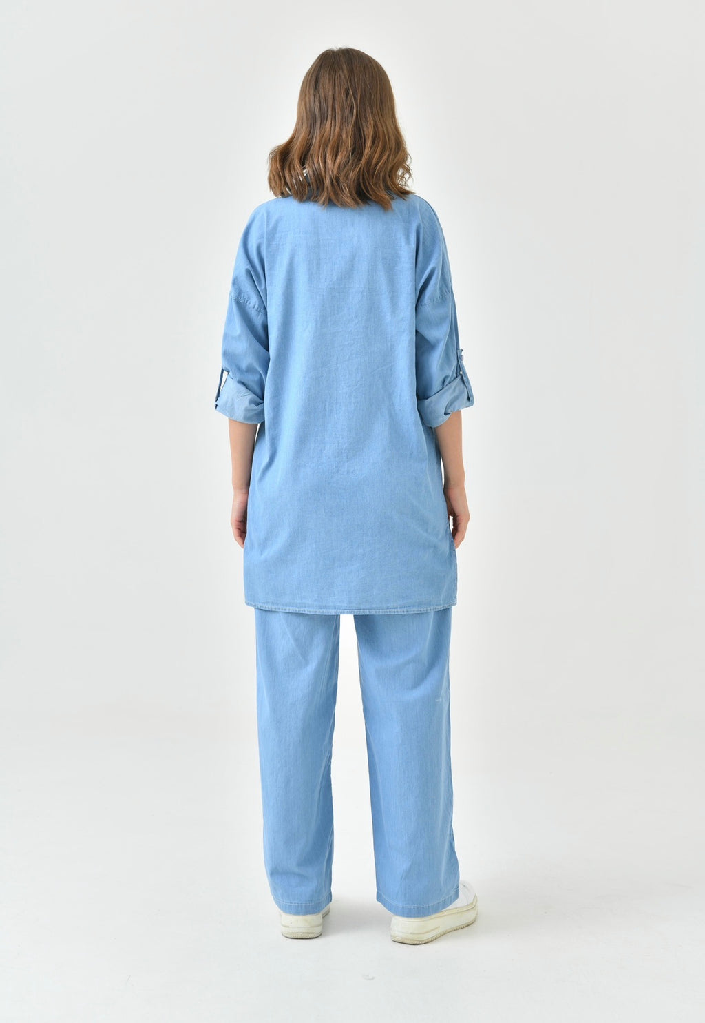 Denim Embroidered Shirt & Pant set