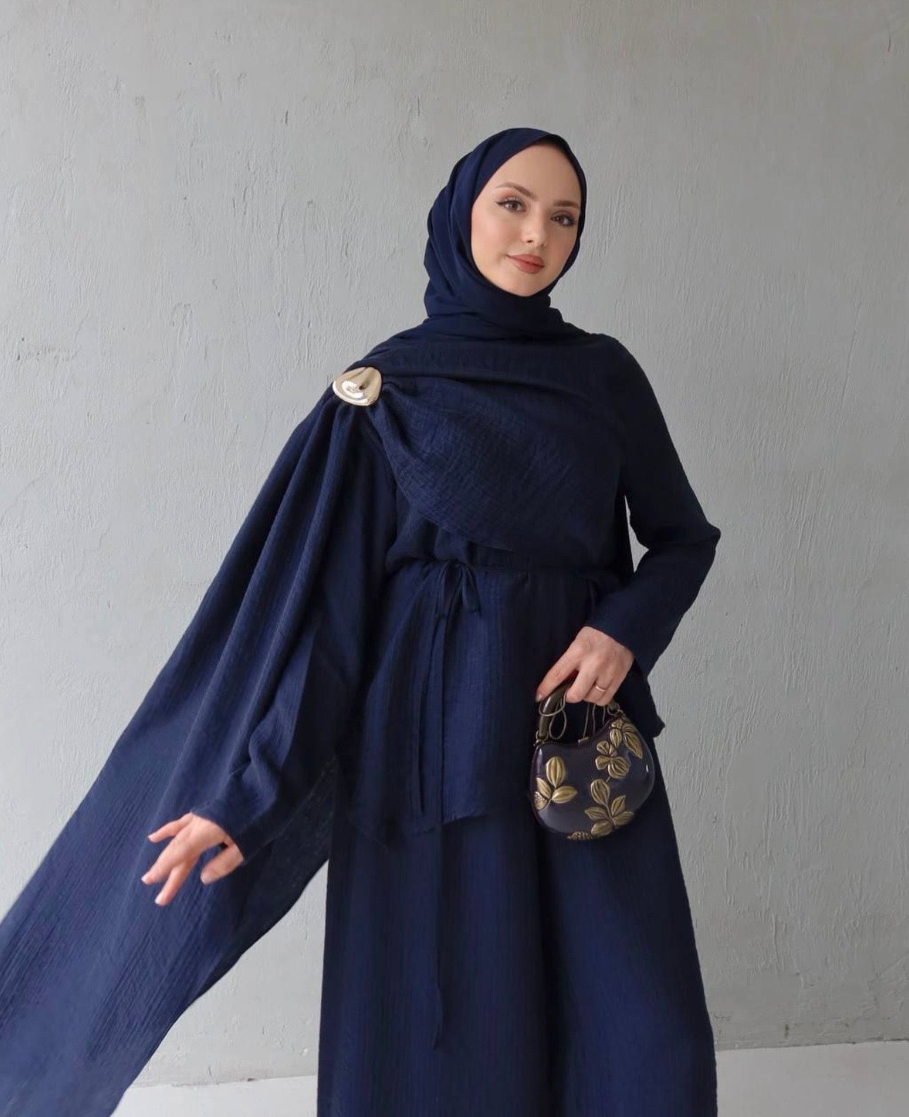 Midnight Serenity Cape Set