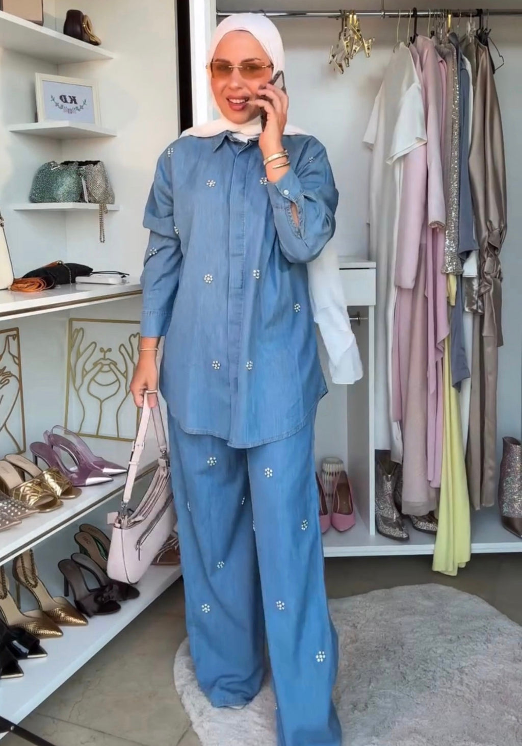 Tencel Bloom Ensemble - Light Blue Denim