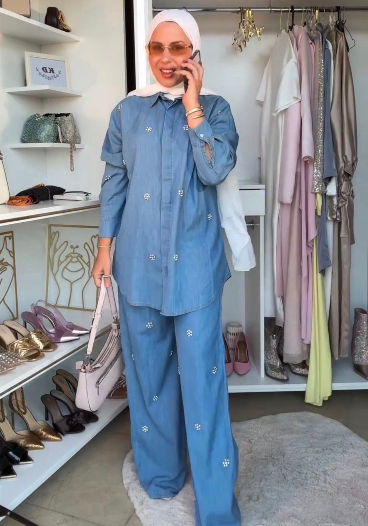 Tencel Bloom Ensemble - Light Blue Denim