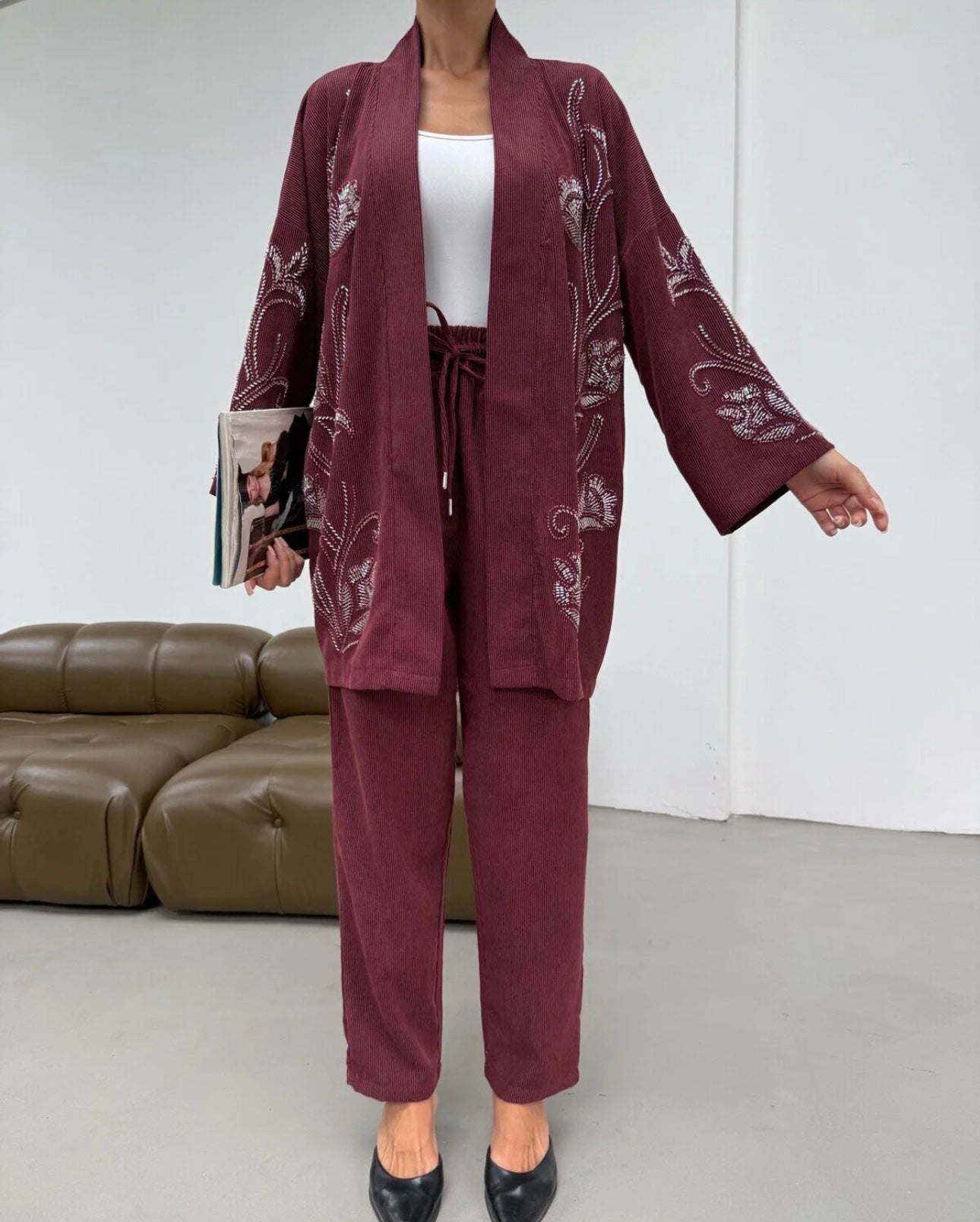 Burgundy Grace Embellished Set image 13