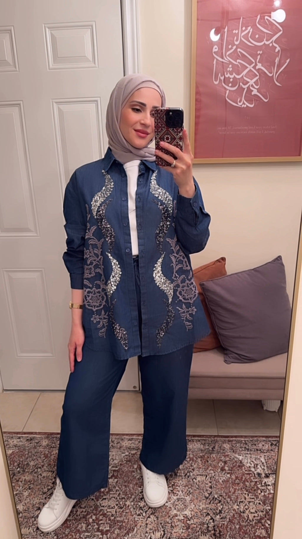 Dark Tencel Embroidered New Set image 0