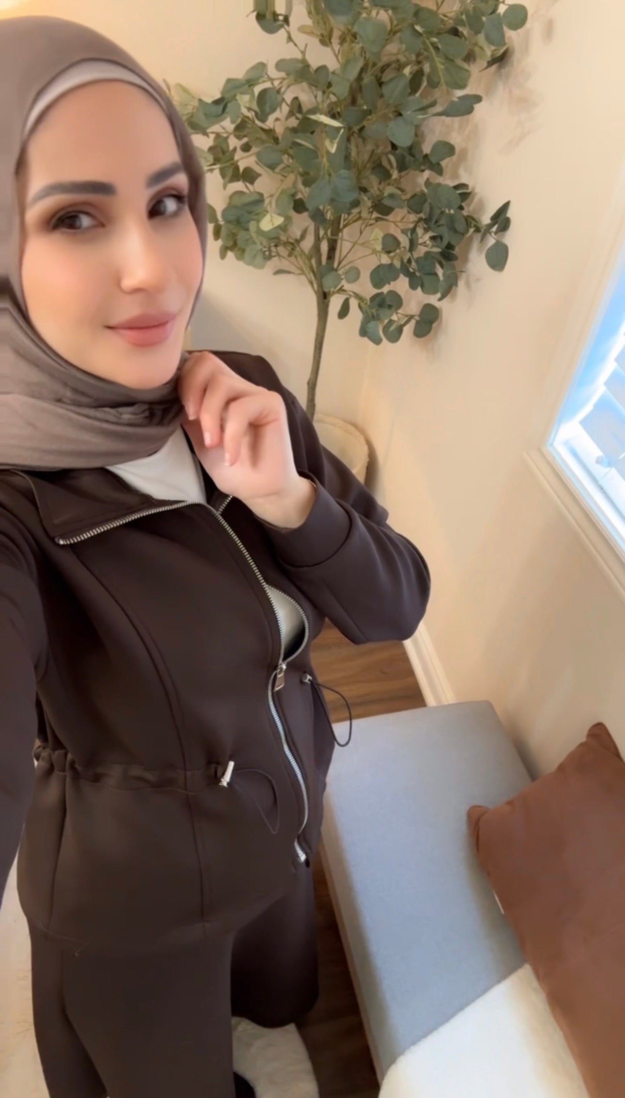 2 - Piece Scuba Skirt Set - Brown 🤎 image 4