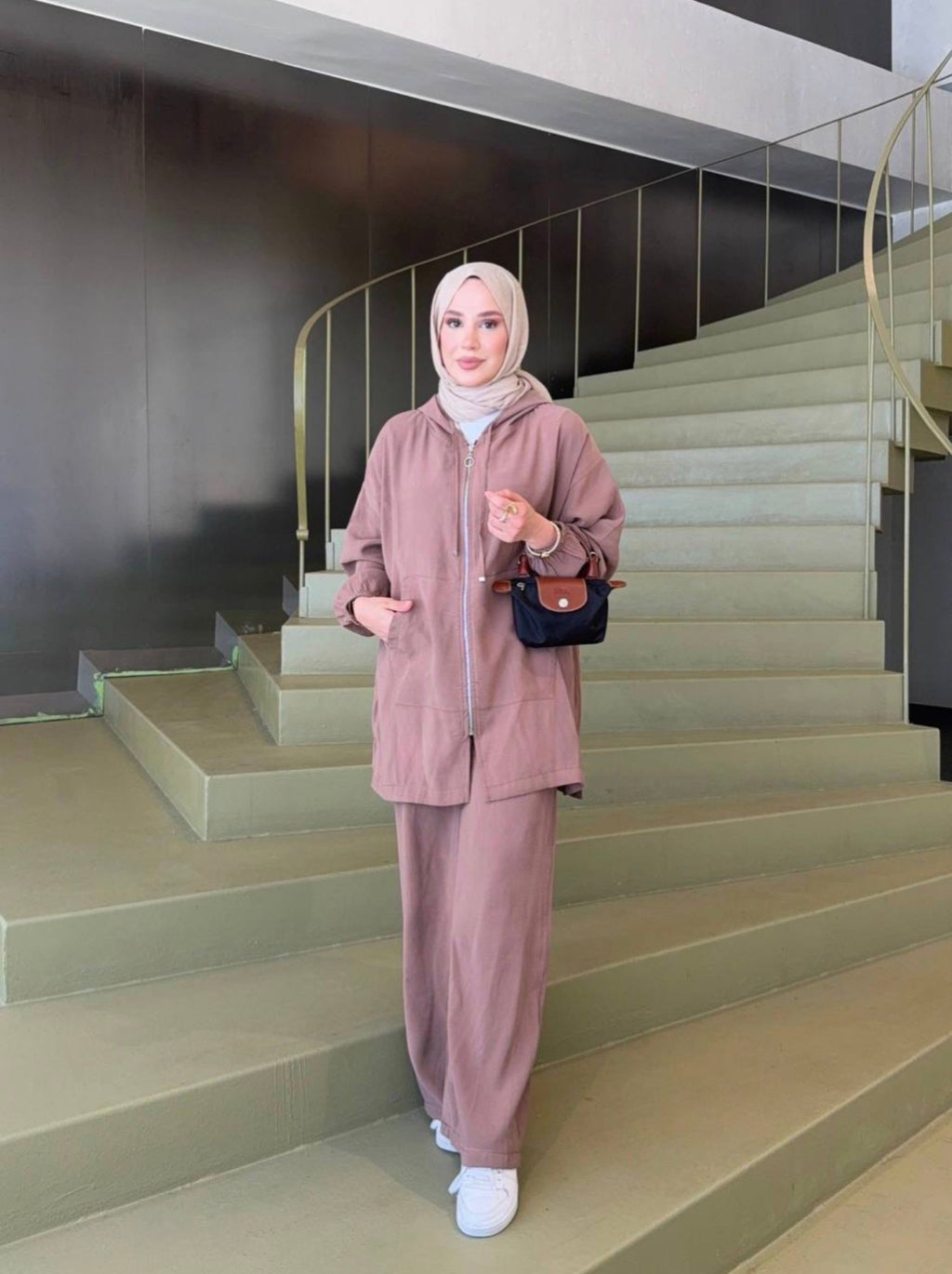 Casual Comfort Wide-Leg Set - Mocha