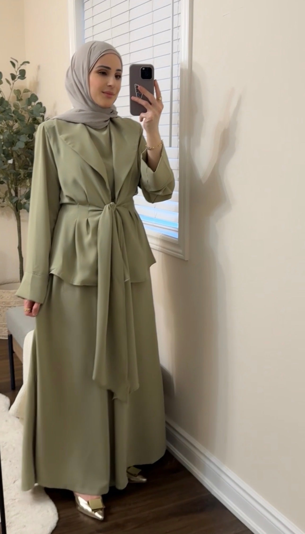 Safiya Tailored 3-Piece Set - Sage Green
