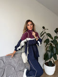 Color-Block Sport Set - Navy Blue
