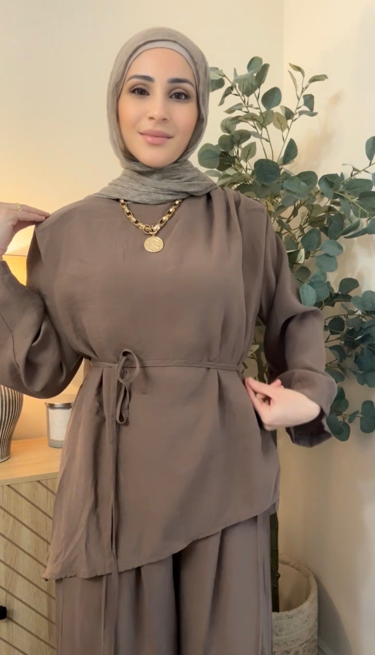 Mocha Breeze Oversized Co-ord
