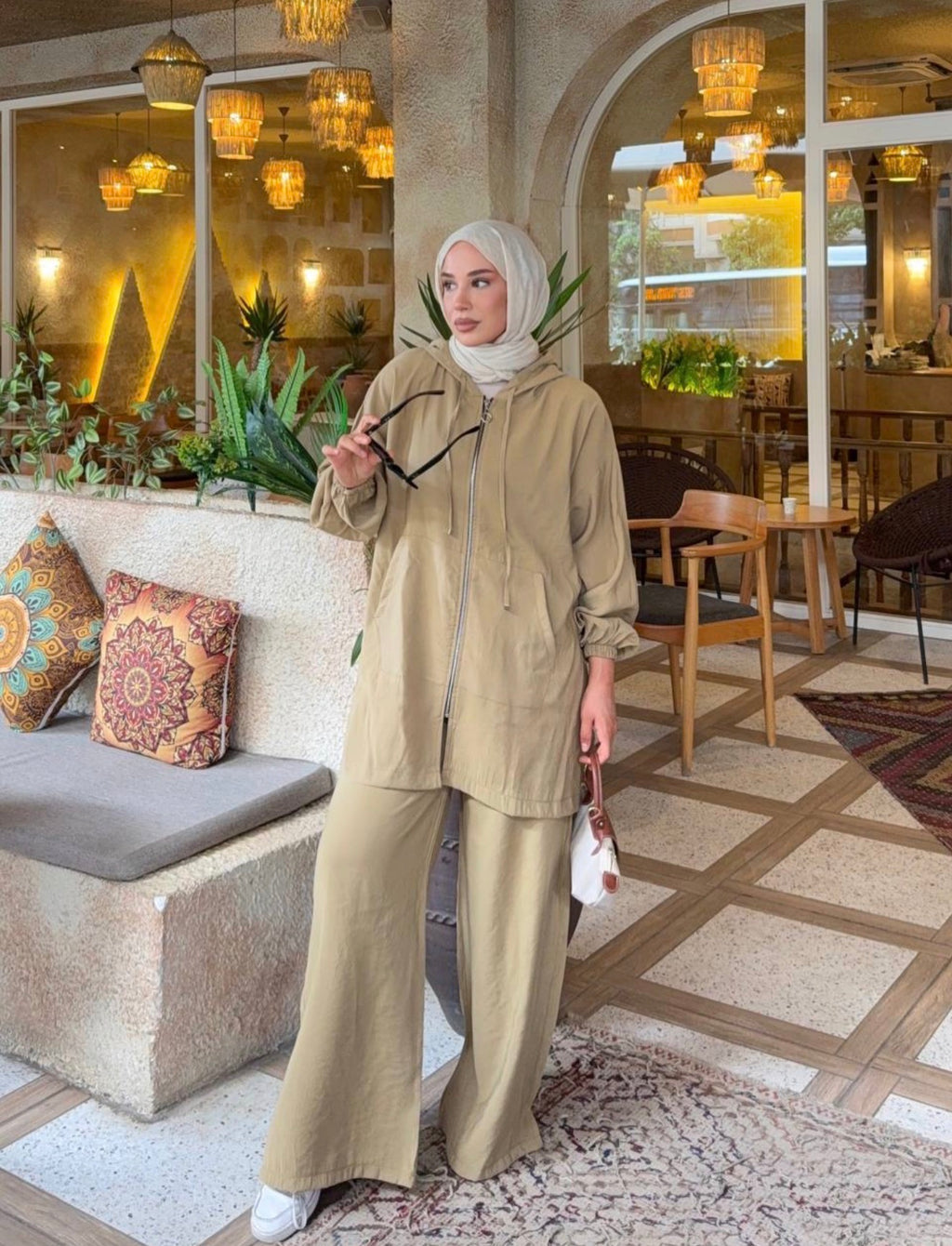 Casual Comfort Wide-Leg Set - Light Musturd