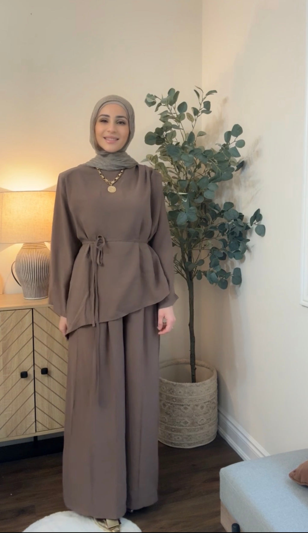 Mocha Breeze Oversized Co-ord