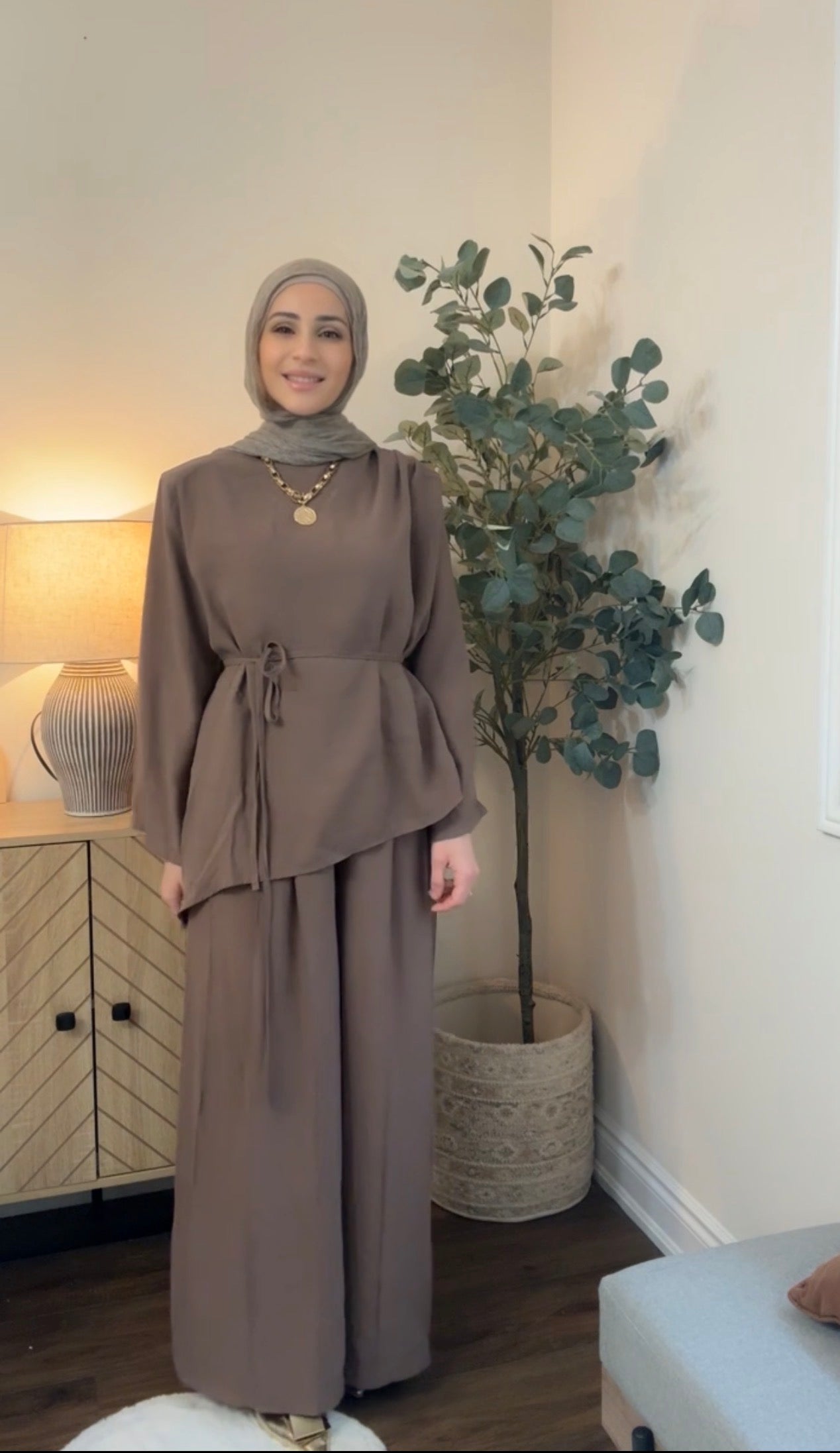Mocha Breeze Oversized Co-ord