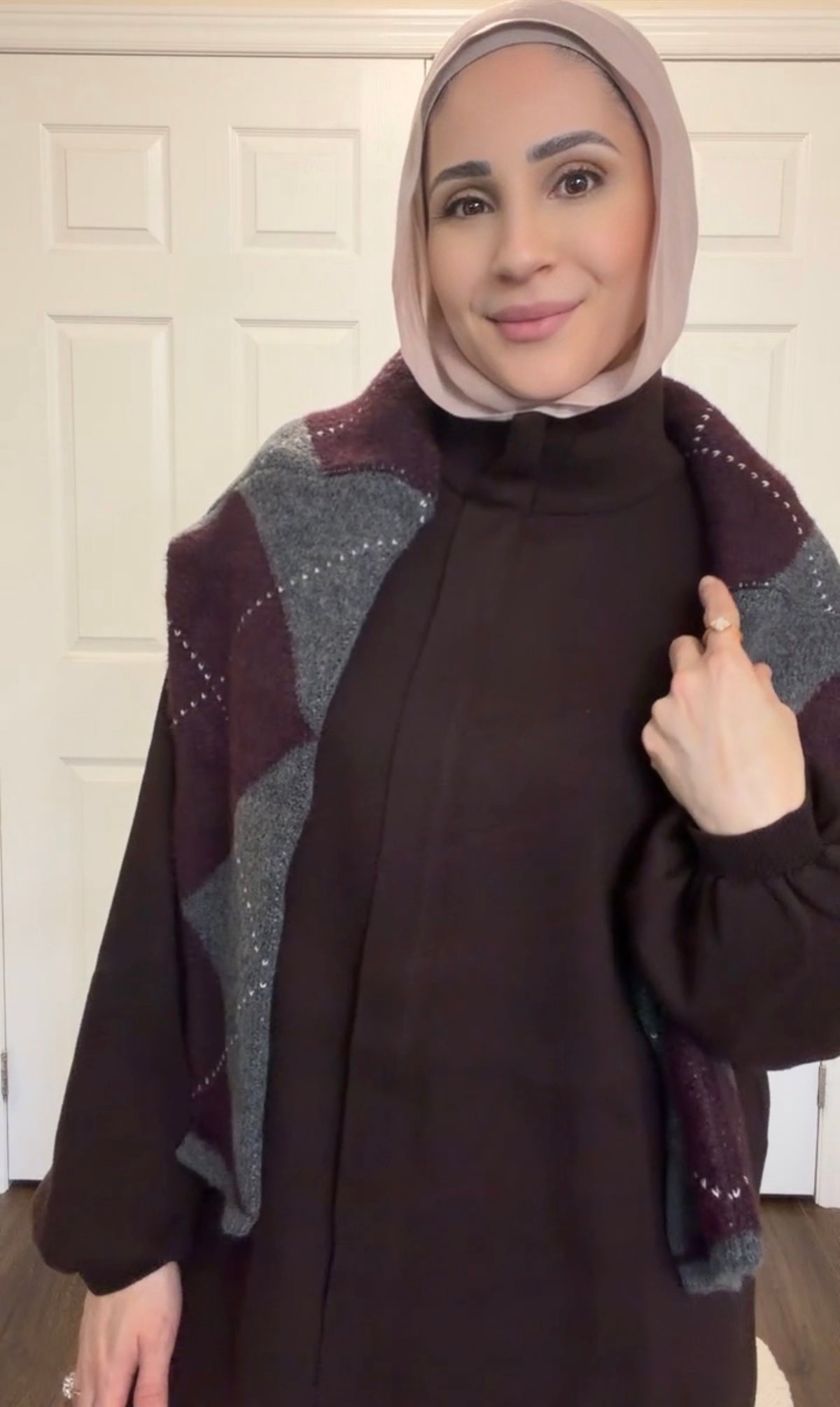 Chocolate Knit Zip-Up Two-Piece