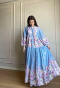 Summer Breeze Maxi Dress - Sky Blue Floral