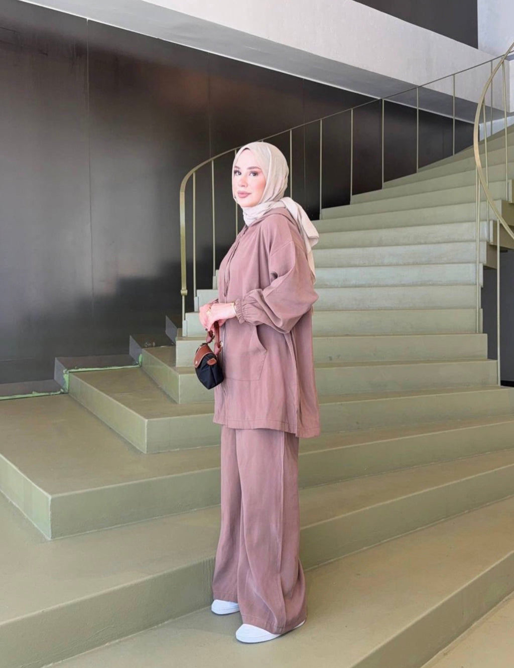 Casual Comfort Wide-Leg Set - Mocha