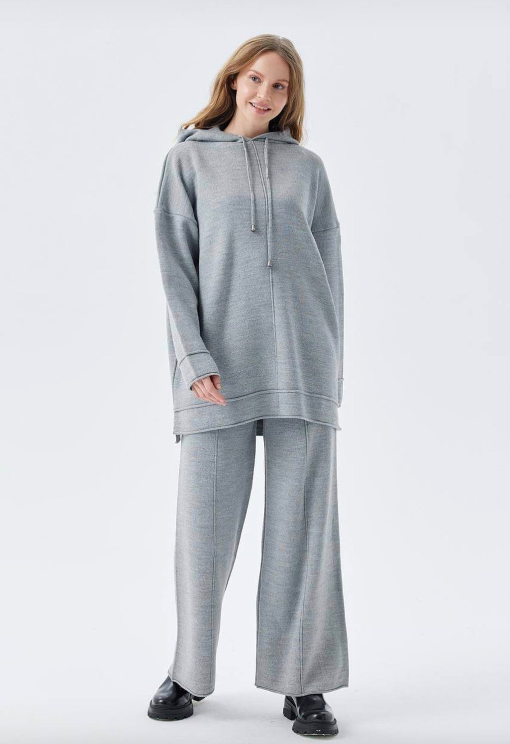 🩶 Grey Cloud Knit Set