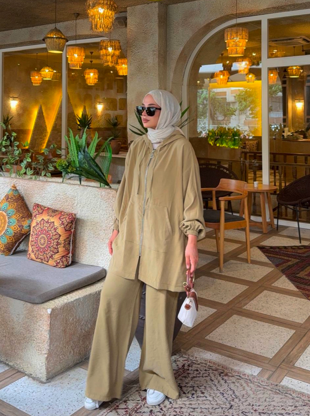 Casual Comfort Wide-Leg Set - Light Musturd
