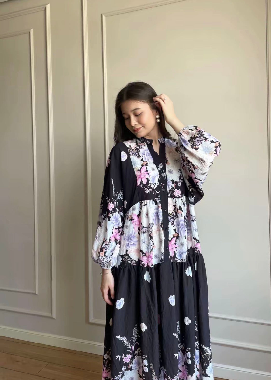 Oversized Lightweight Floral Summer Dress