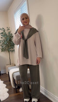 The Soft Touch Layered Loungewear Set - Olive Green