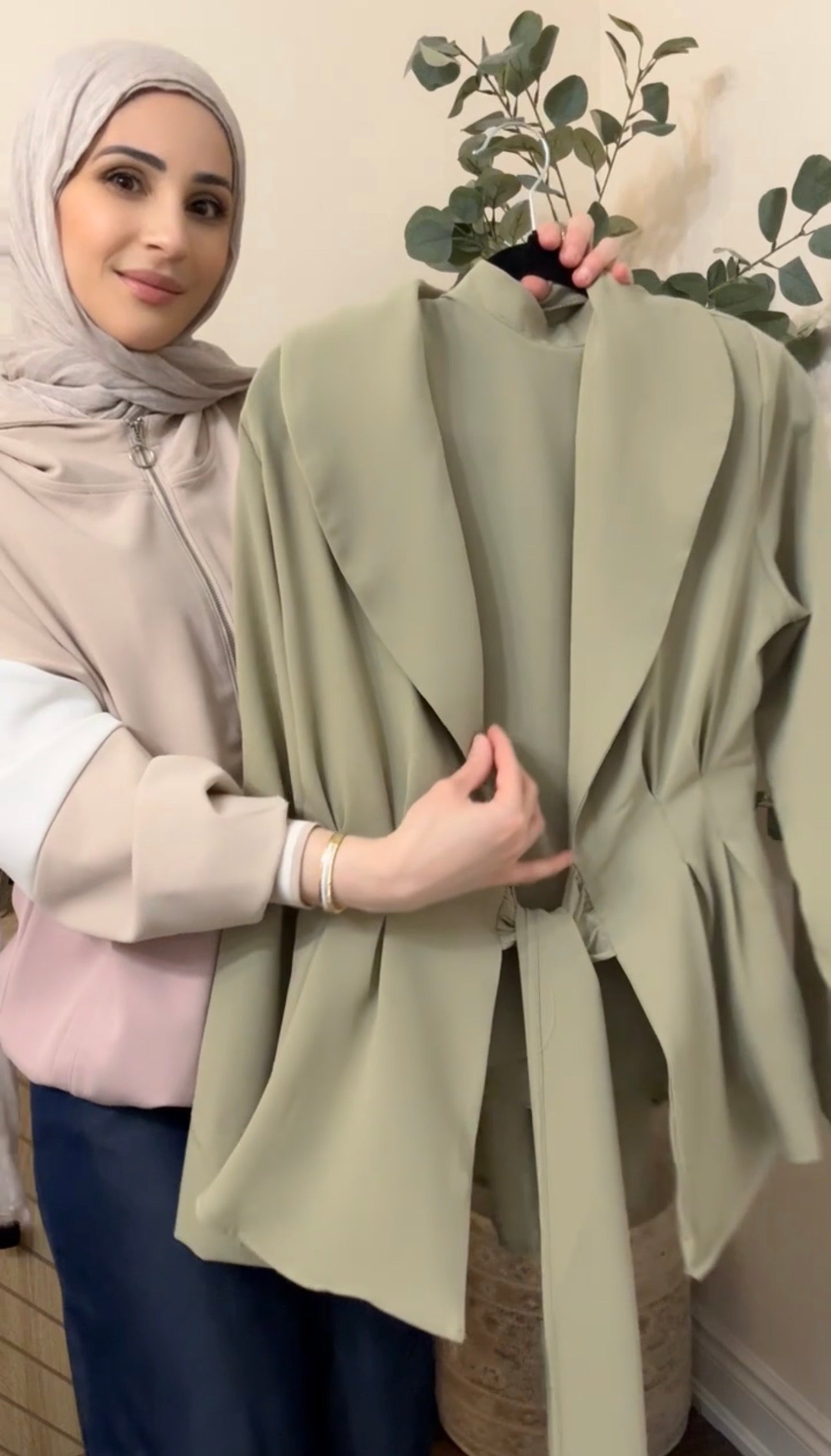 Safiya Tailored 3-Piece Set - Sage Green