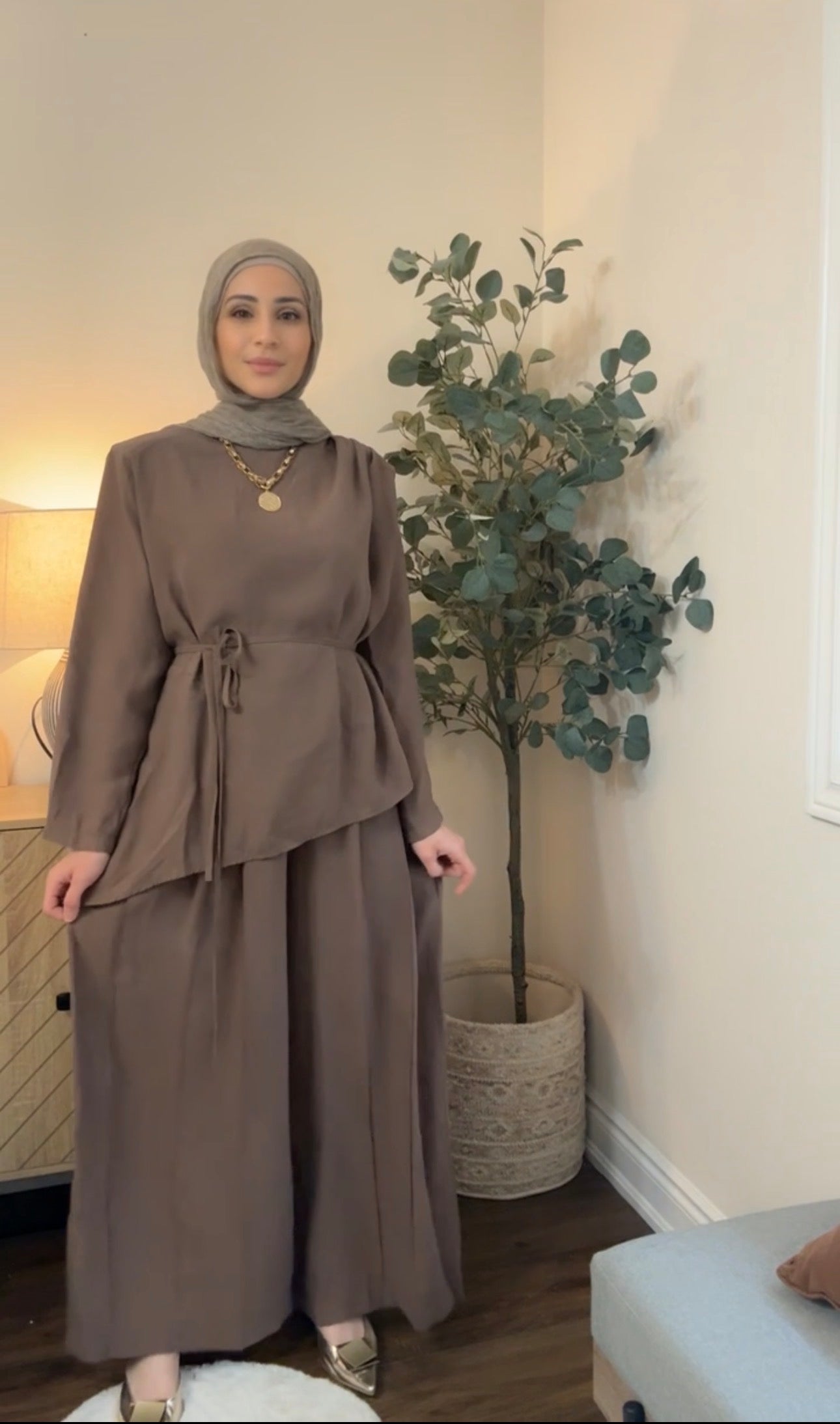 Mocha Breeze Oversized Co-ord