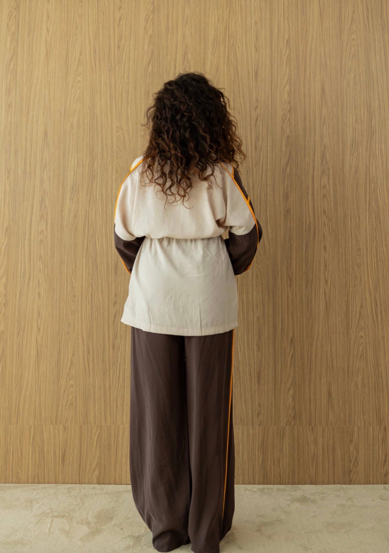 Brown & Beige Modal Athleisure Co-Ord Set