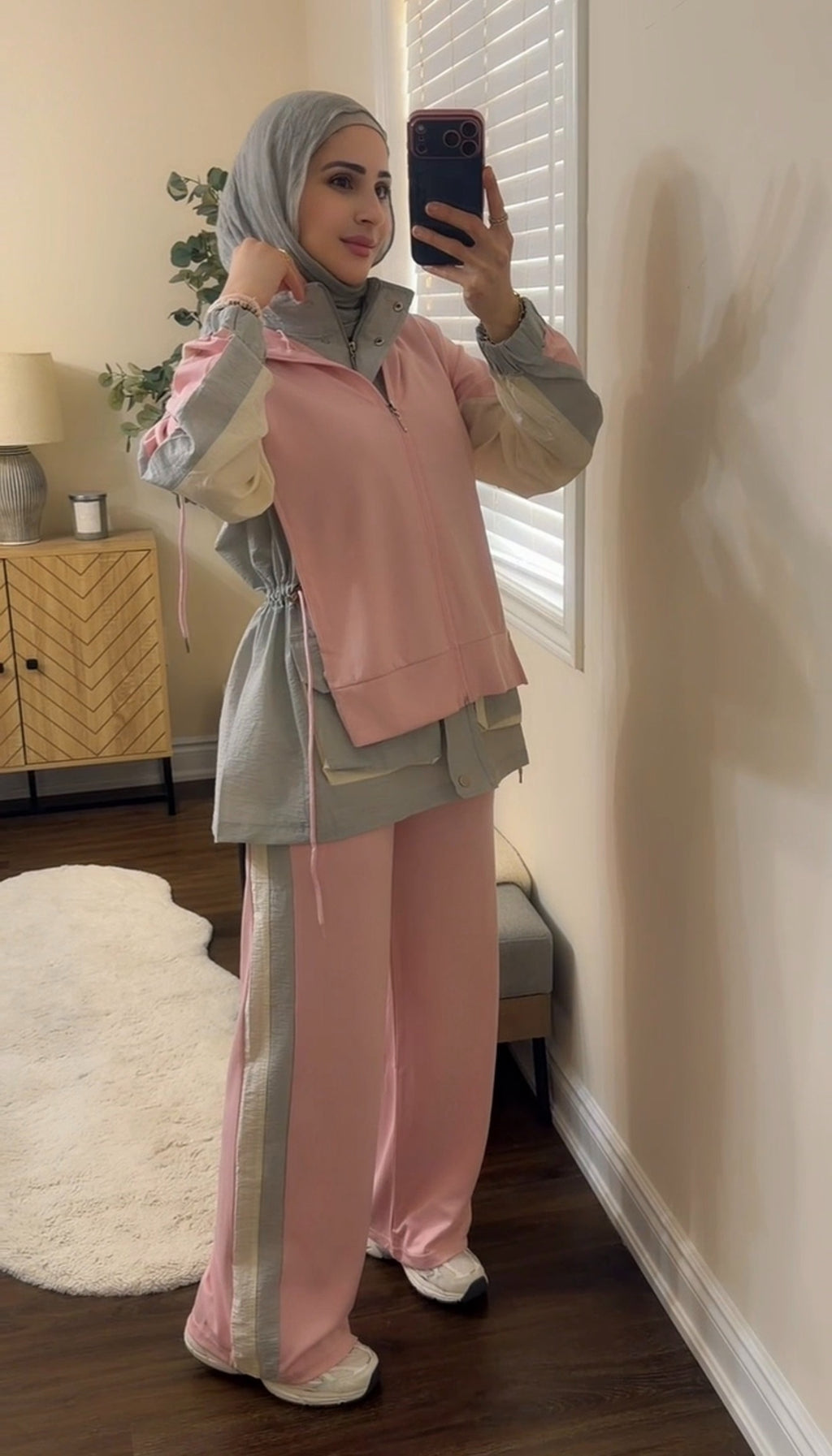 Ayla Color-Block Hooded Trackset