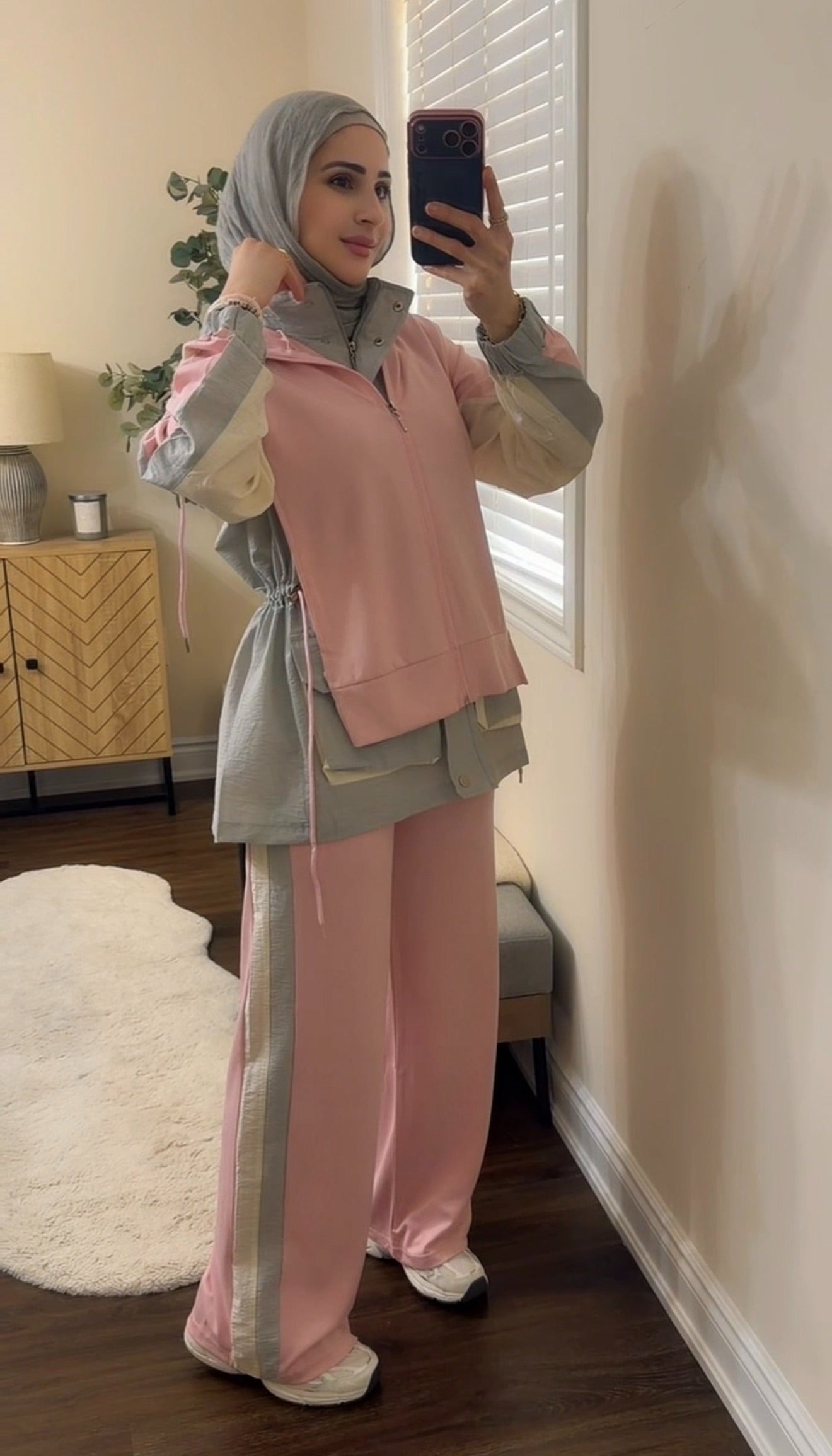 Ayla Color-Block Hooded Trackset