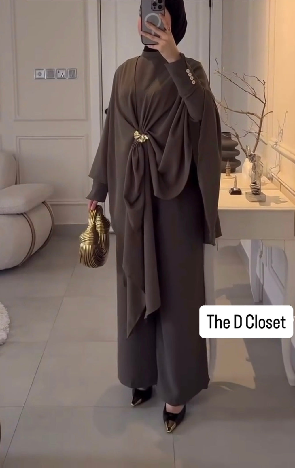 The Monarch Drape Set - Dark Brown