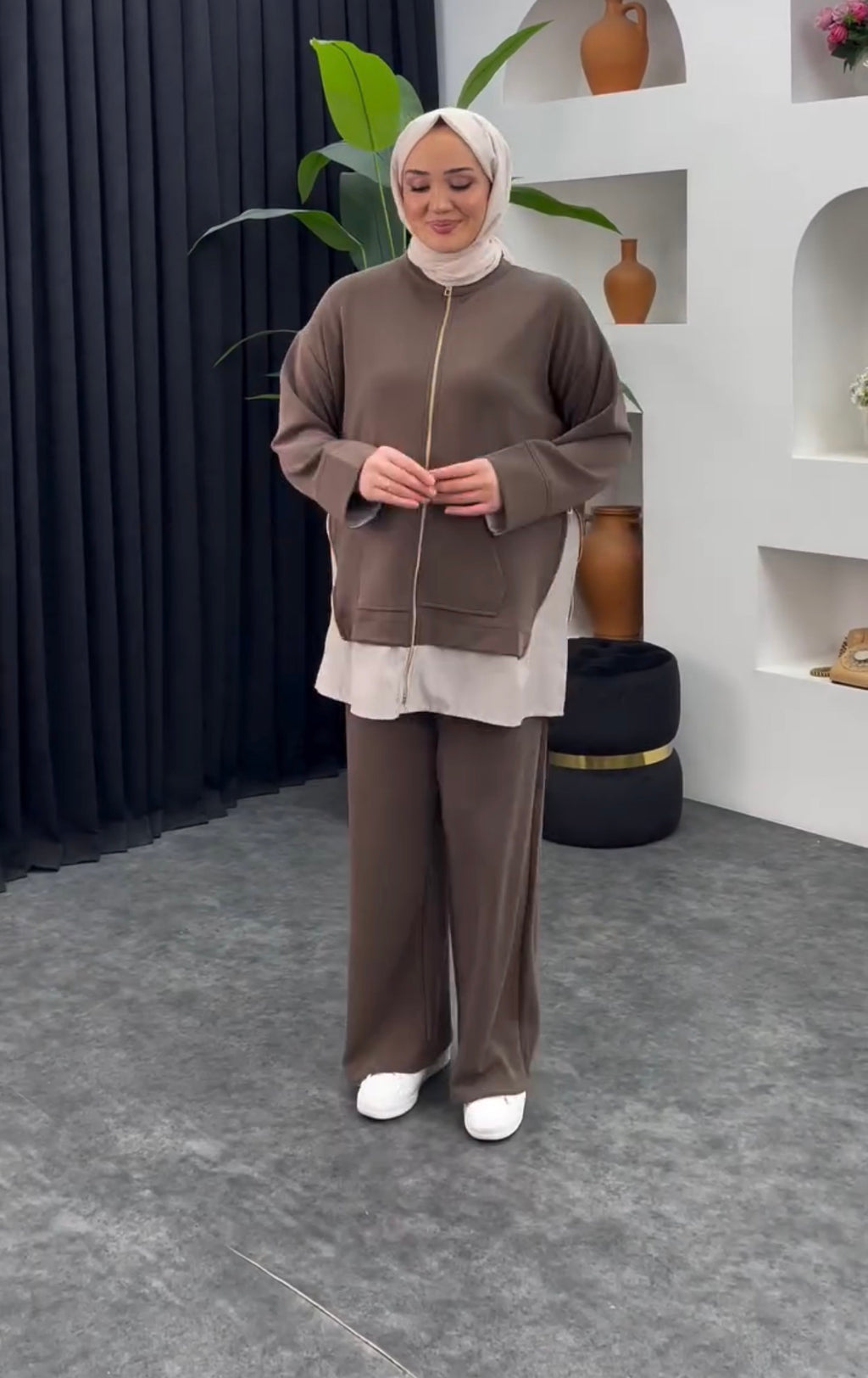 Two-Tone Modal Tracksuit Set