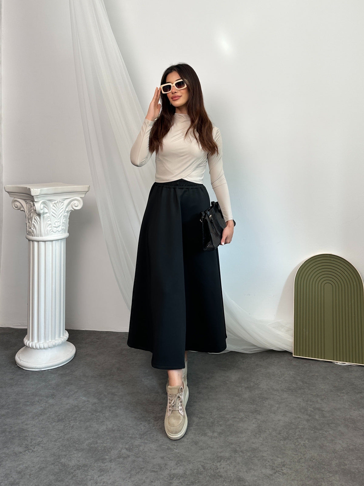 Scuba Maxi Skirt - Black