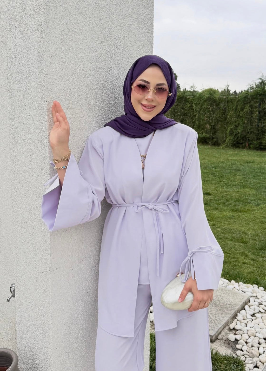 ONUK Two-Piece Modest Co-Ord Set - Lavender