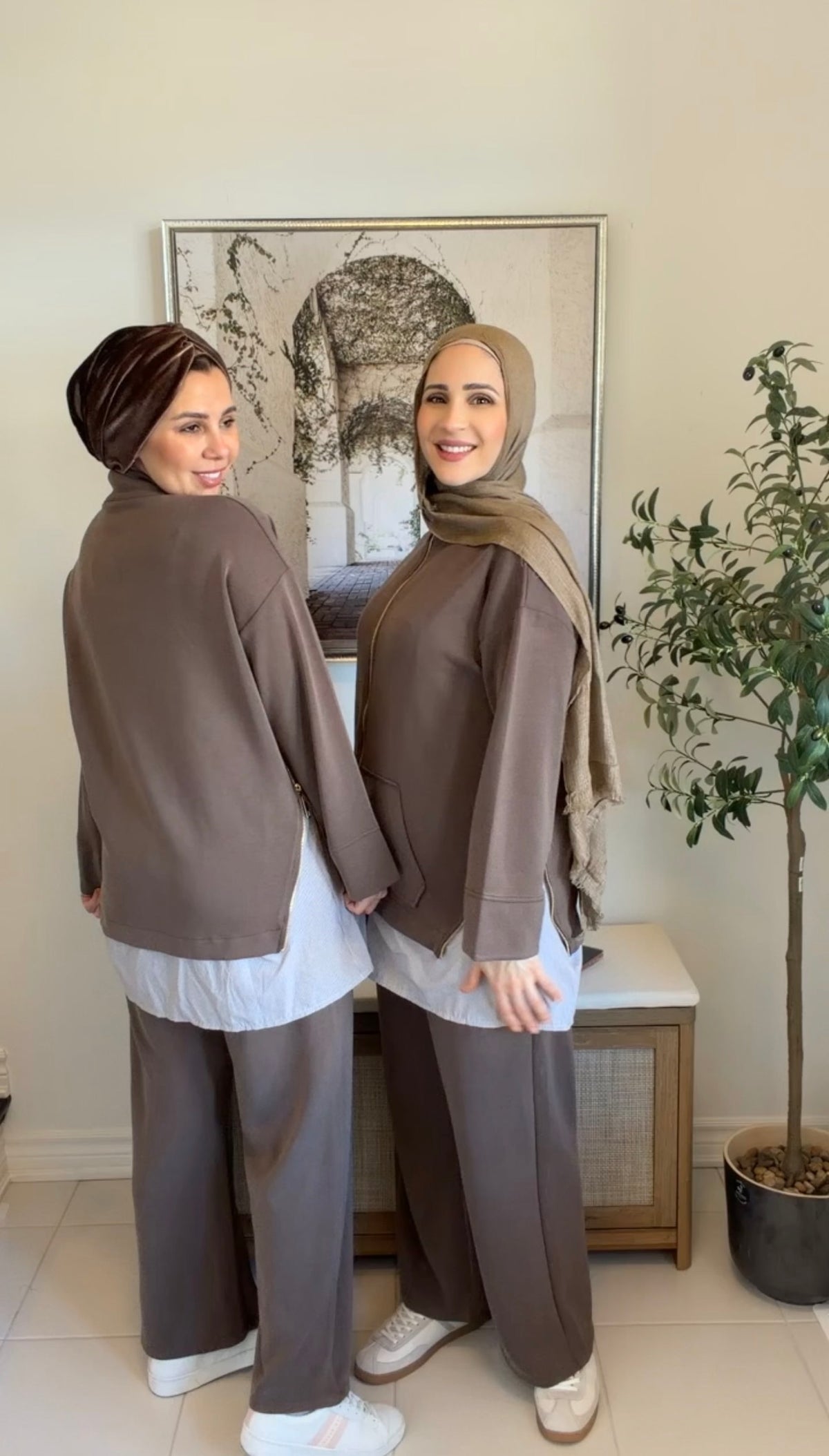Two-Tone Modal Tracksuit Set