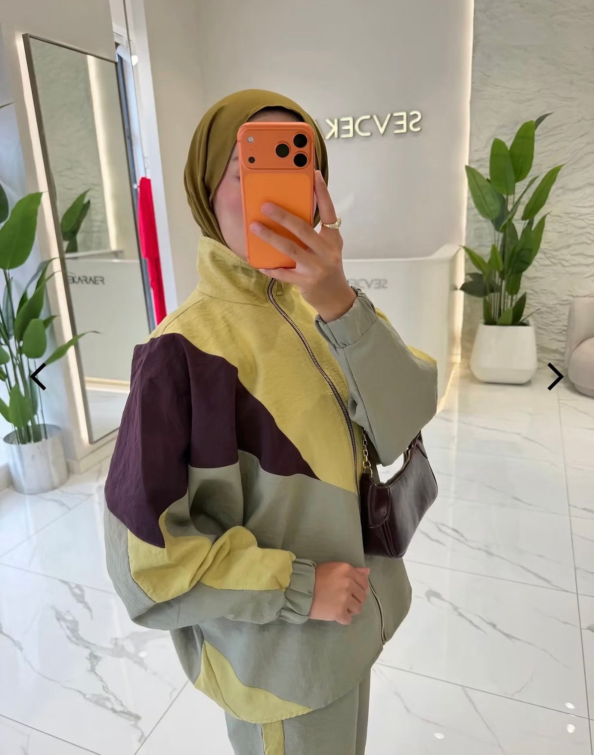 Color-Block Casual Tracksuit Set