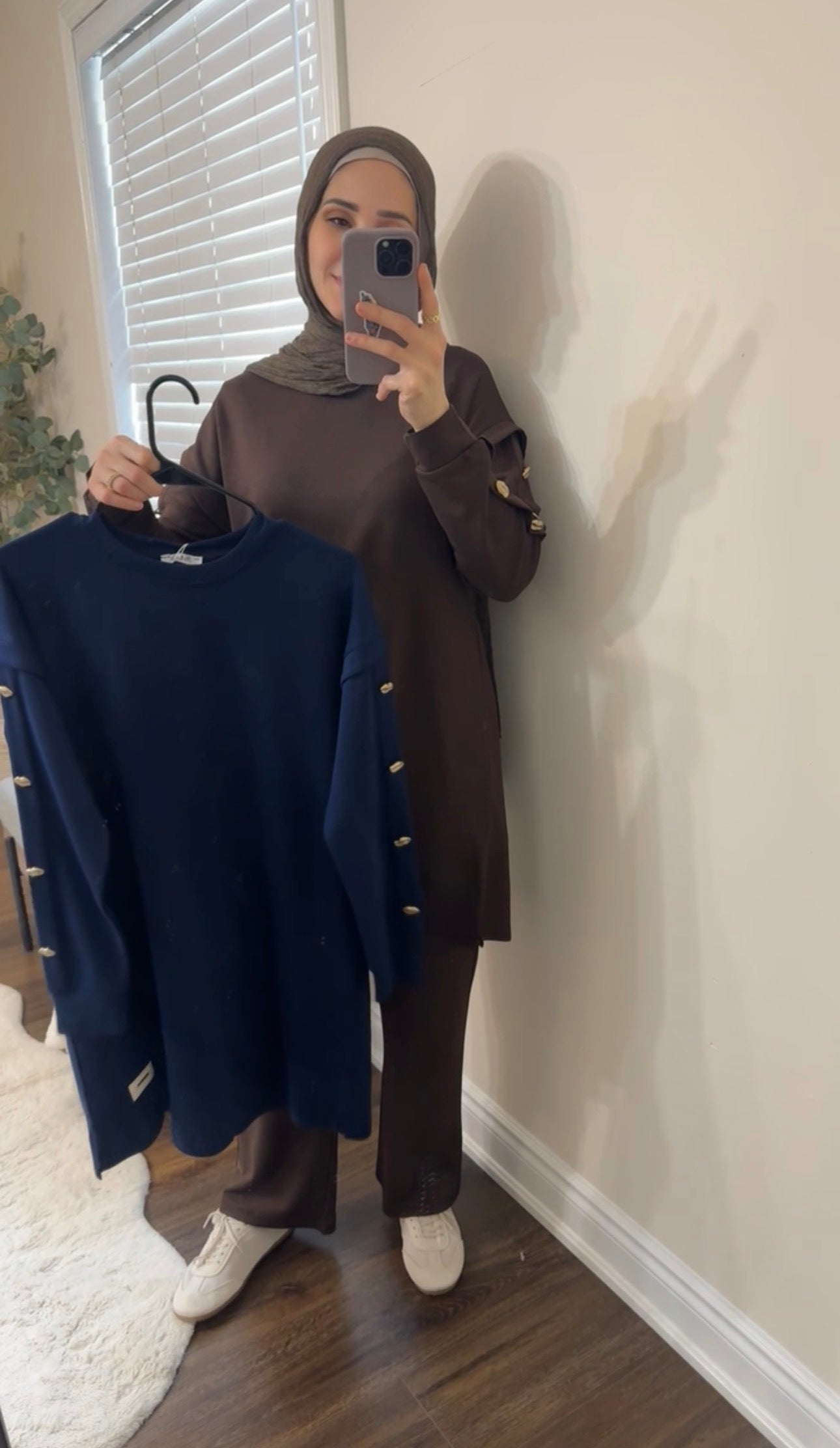 Chocolate Brown Long Tunic Set