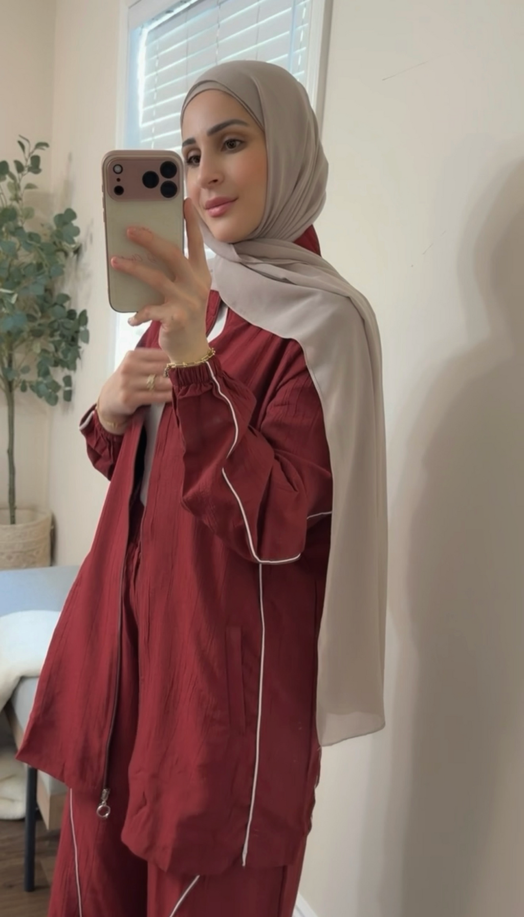Dark Burgundy Lounge & Travel Co-ord Set