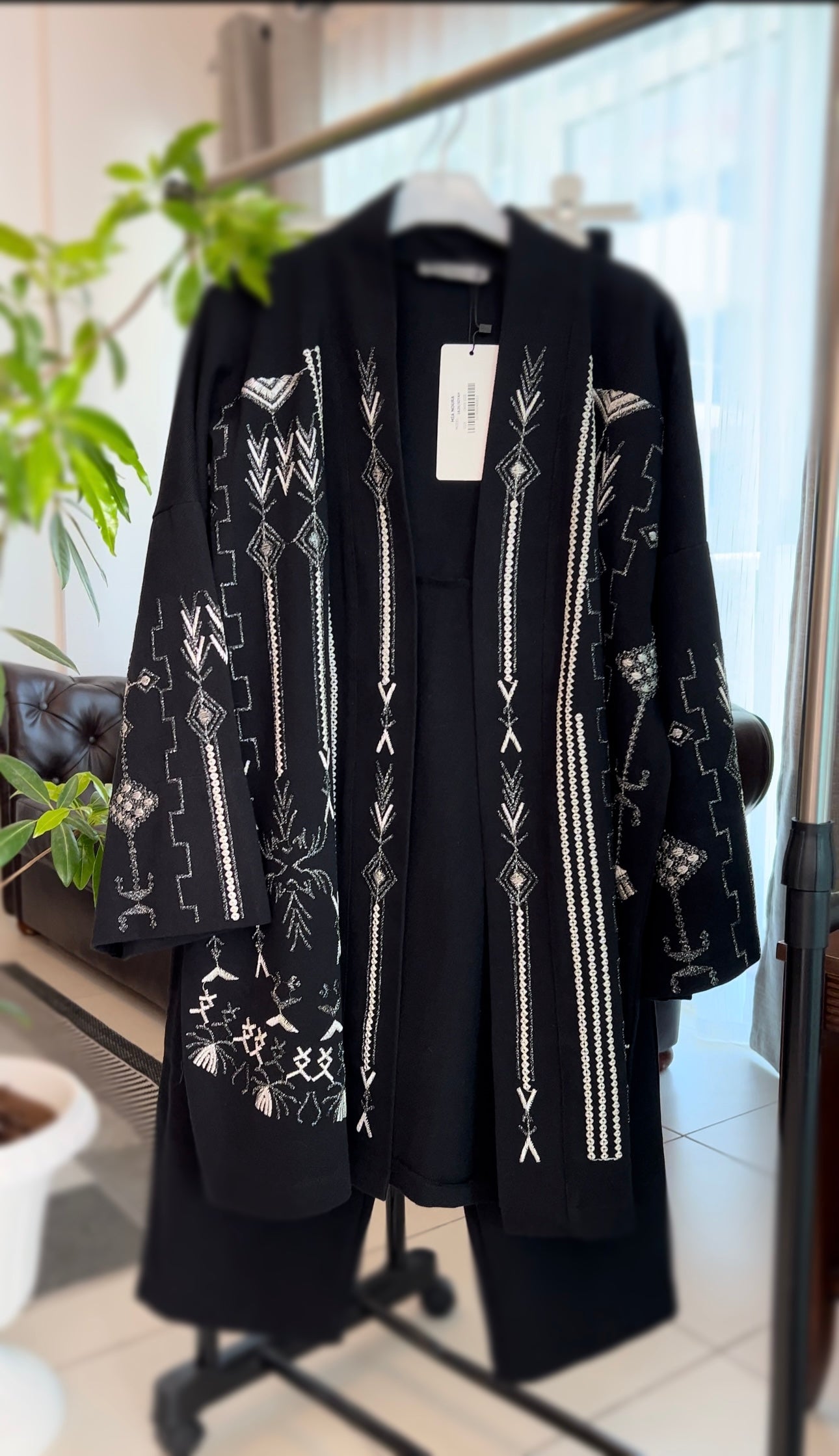 EMBROIDERED CARDIGAN SET - BLACK image 3