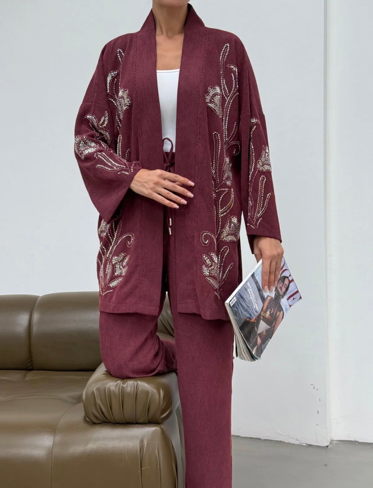 Burgundy Grace Embellished Set image 9